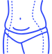 Liposuction procedure icon representing body contouring.
