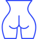 bbl procedure icon with blue line.